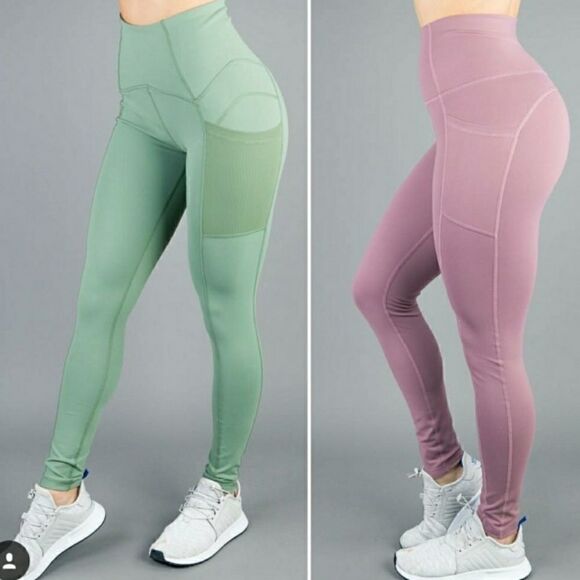 Buff Bunny Luna Pocket Legging Dusty Mauve Pink - Picture 11 of 12